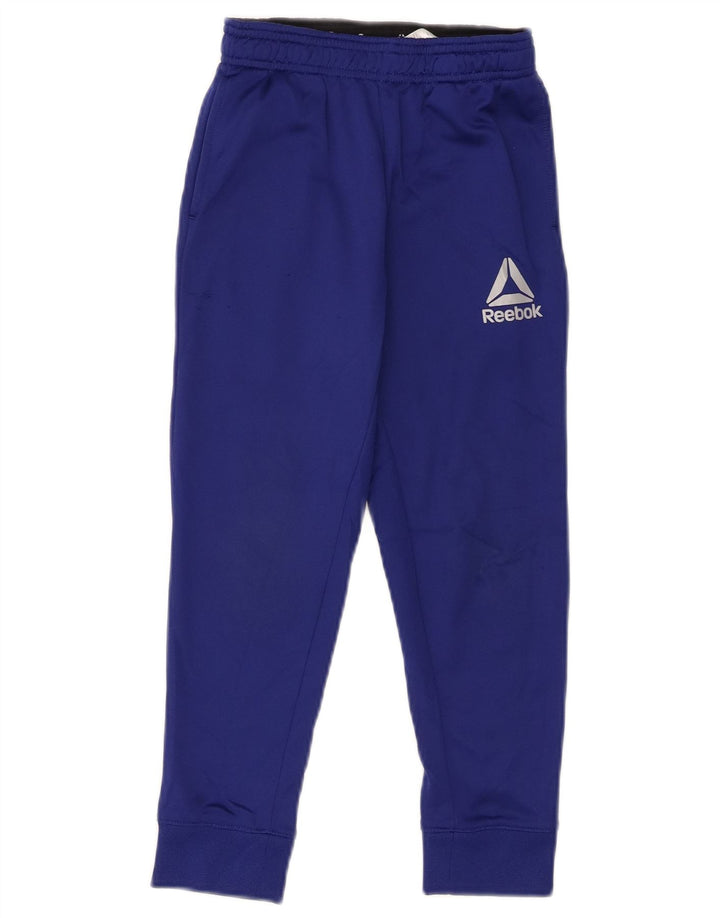 Pantaloni trening băieți Reebok 6-7 ani, small, albastru, poliester