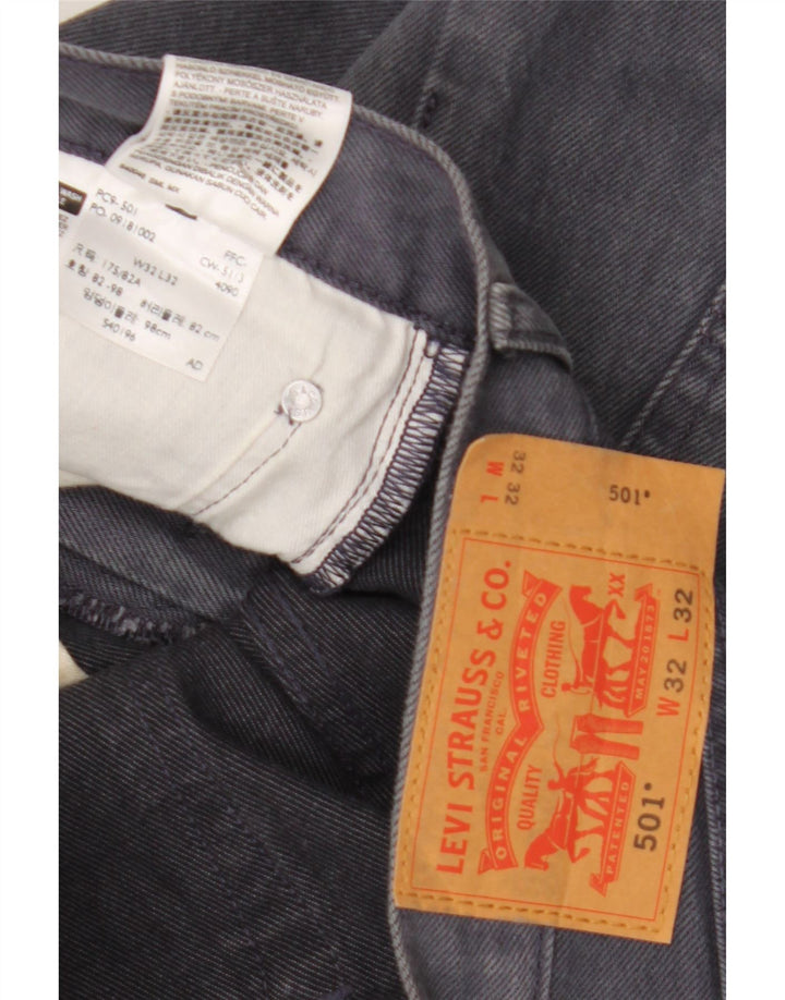 Blugi Levi's 501 drepte pentru bărbați W32 L32 bumbac gri