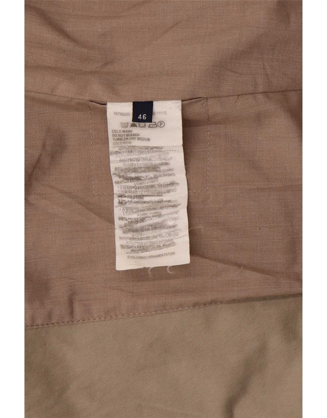 Jachetă pentru femei Trussardi Jeans cu 2 nasturi IT 46 Bumbac mare bej