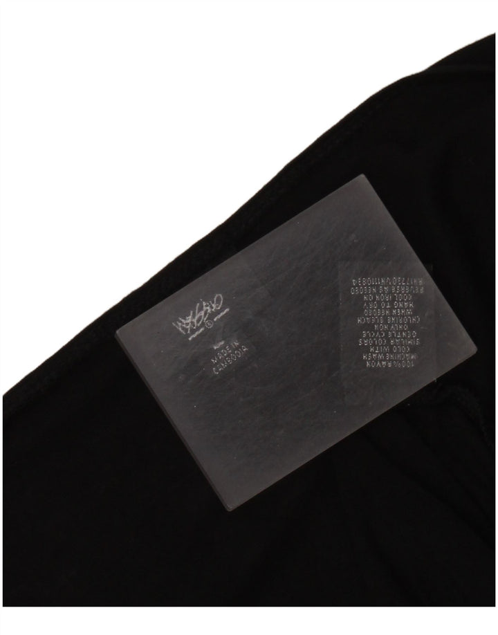 MOSSIMO Rochie A-Line pentru Femei cu mâneci 3/4 UK 14 Mare Negru Rayon