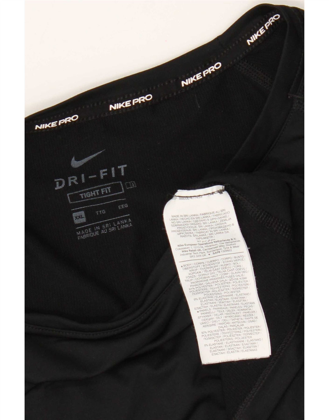 Nike pentru bărbați Dri Fit Top cu mânecă lungă 2XL, poliester negru