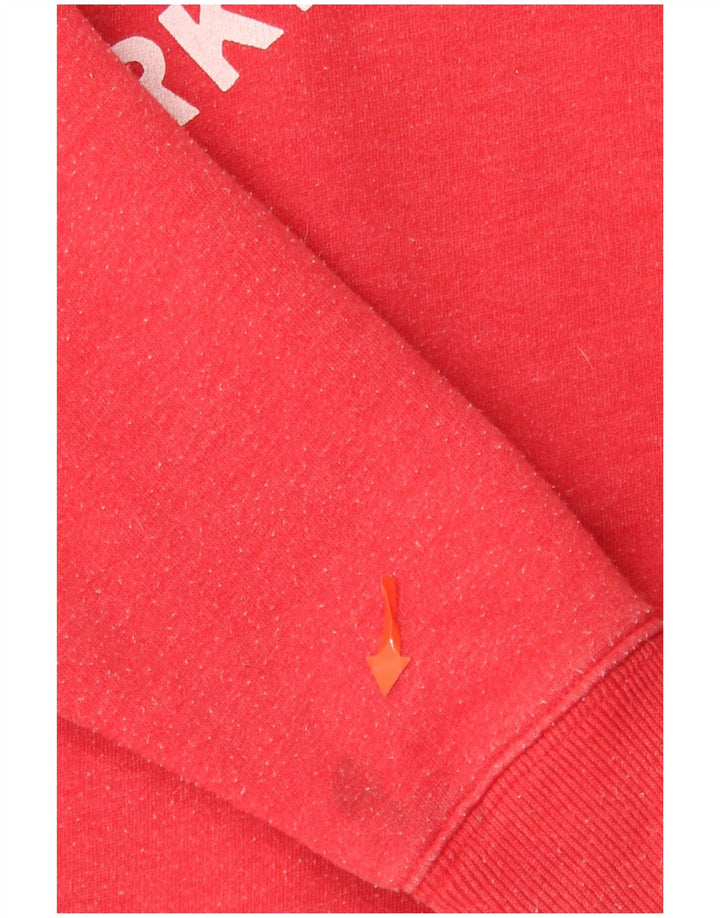 Pulover Jack Wills pentru bărbați, cu fermoar și grafic, bumbac mic, roșu