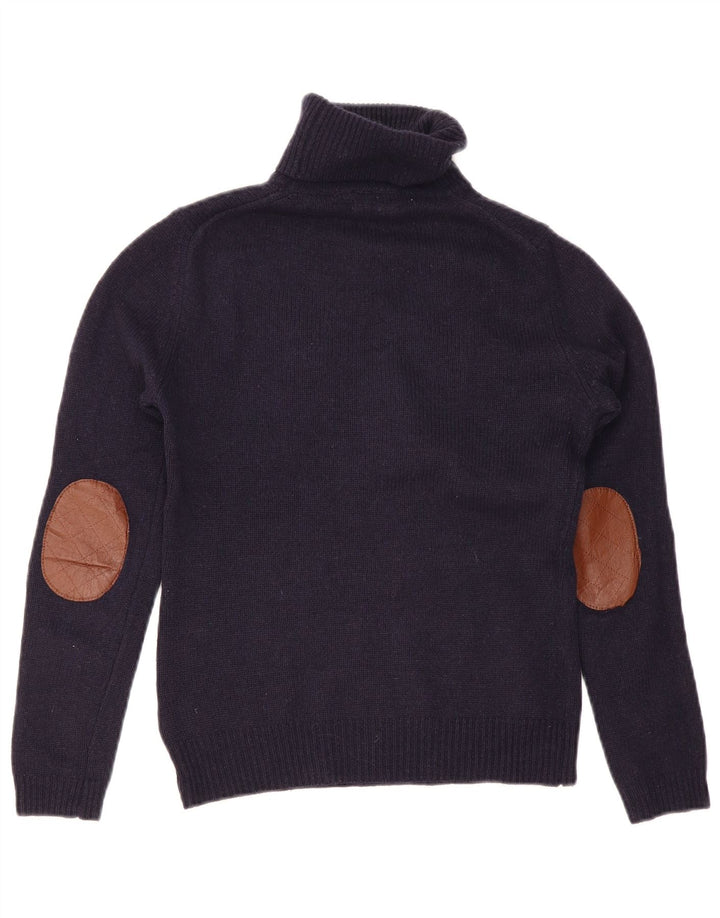 Pulover pentru femei Massimo Dutti cu gât rulat, UK 12 Medium Bleumarin