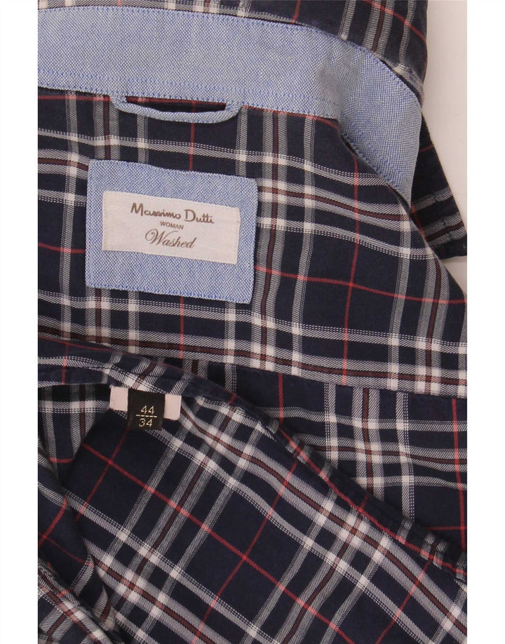 Cămașă Massimo Dutti Femei EU 34 XS Bleumarin Check
