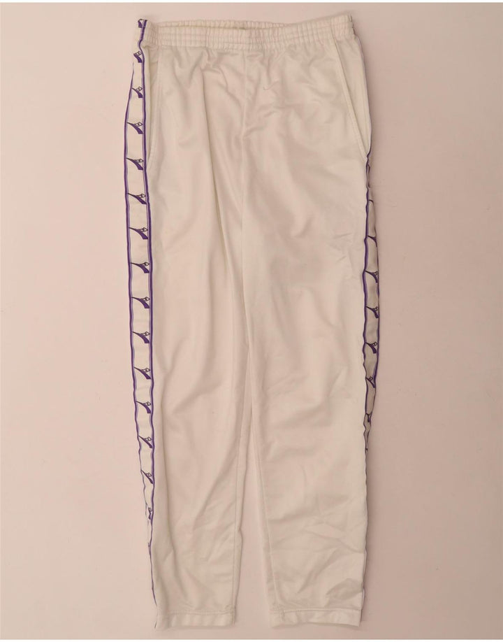 Pantaloni de trening grafic Diadora pentru femei UK 10 Poliester alb mic