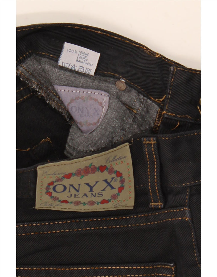 ONYX Blugi conici pentru femei W29 L28 bumbac negru