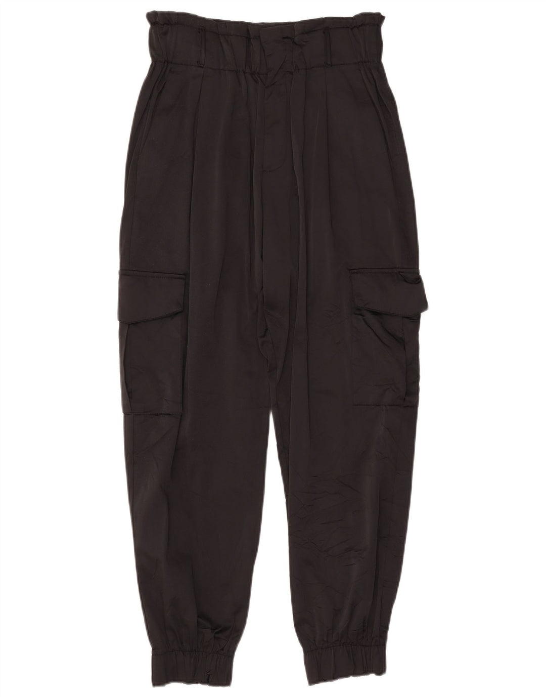 Pantaloni cargo pentru femei Zara Joggeri Medium L28 L26 Negru