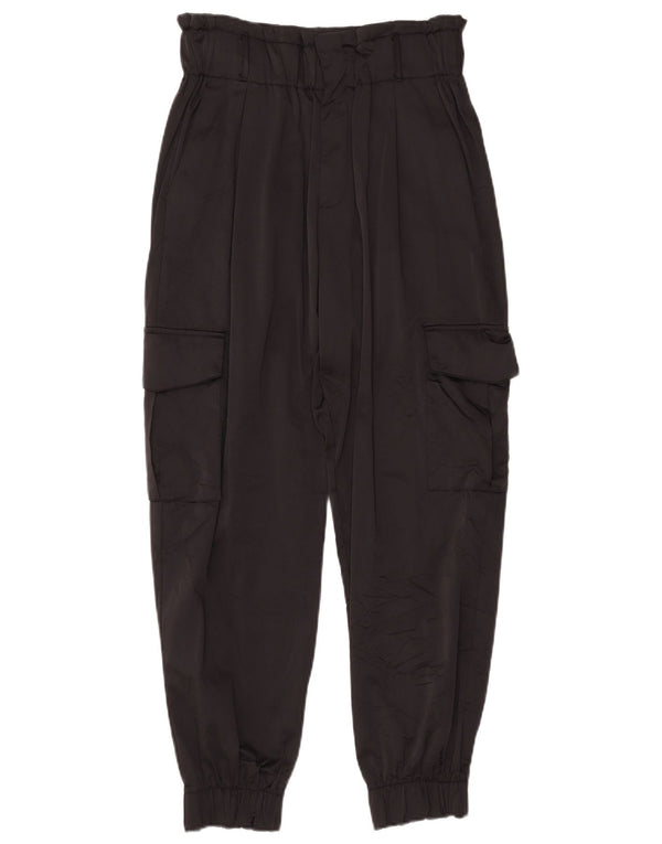 Pantaloni cargo pentru femei Zara Joggeri Medium L28 L26 Negru