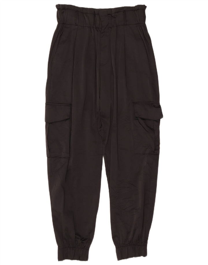 Pantaloni cargo pentru femei Zara Joggeri Medium L28 L26 Negru