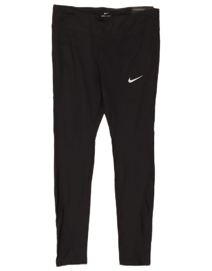 Leggings Nike Dri Fit pentru femei UK 14, mare, negru, poliester