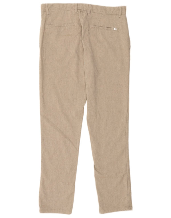 Pantaloni chino drepți pentru bărbați Zara EU 40 Mediu L31 L28 Bej Poliester