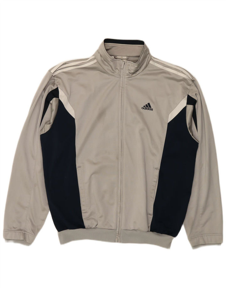 Jachetă de trening pentru bărbați ADIDAS UK 44/46, mare, gri, poliester color bloc