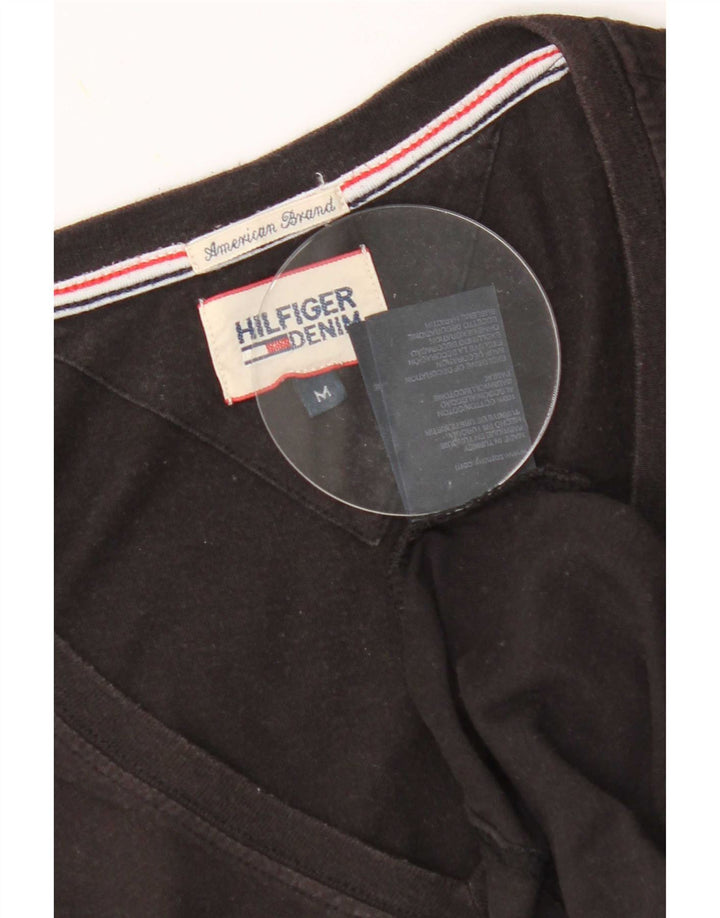 Tricou Tommy Hilfiger pentru bărbați Top mediu din bumbac negru