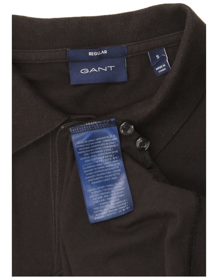 Cămașă polo Gant pentru bărbați, bumbac, negru