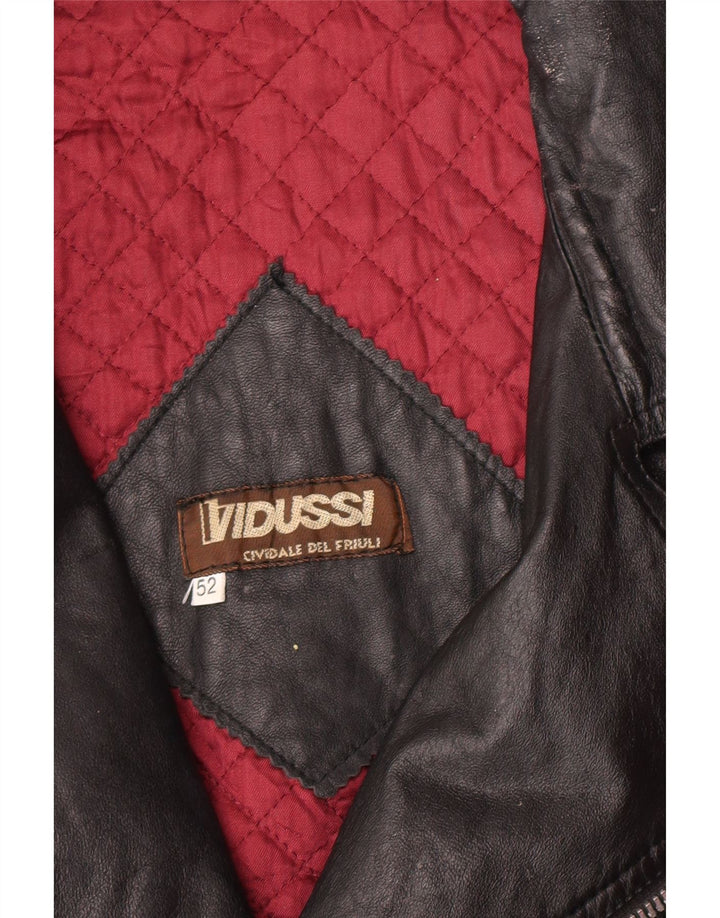 Jachetă motociclist din piele vintage pentru bărbați IT 52 XL neagră