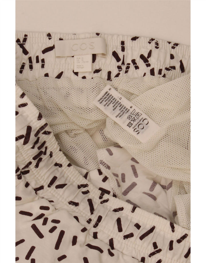 Pantaloni scurți de înot Cos pentru bărbați, bumbac geometric alb mediu
