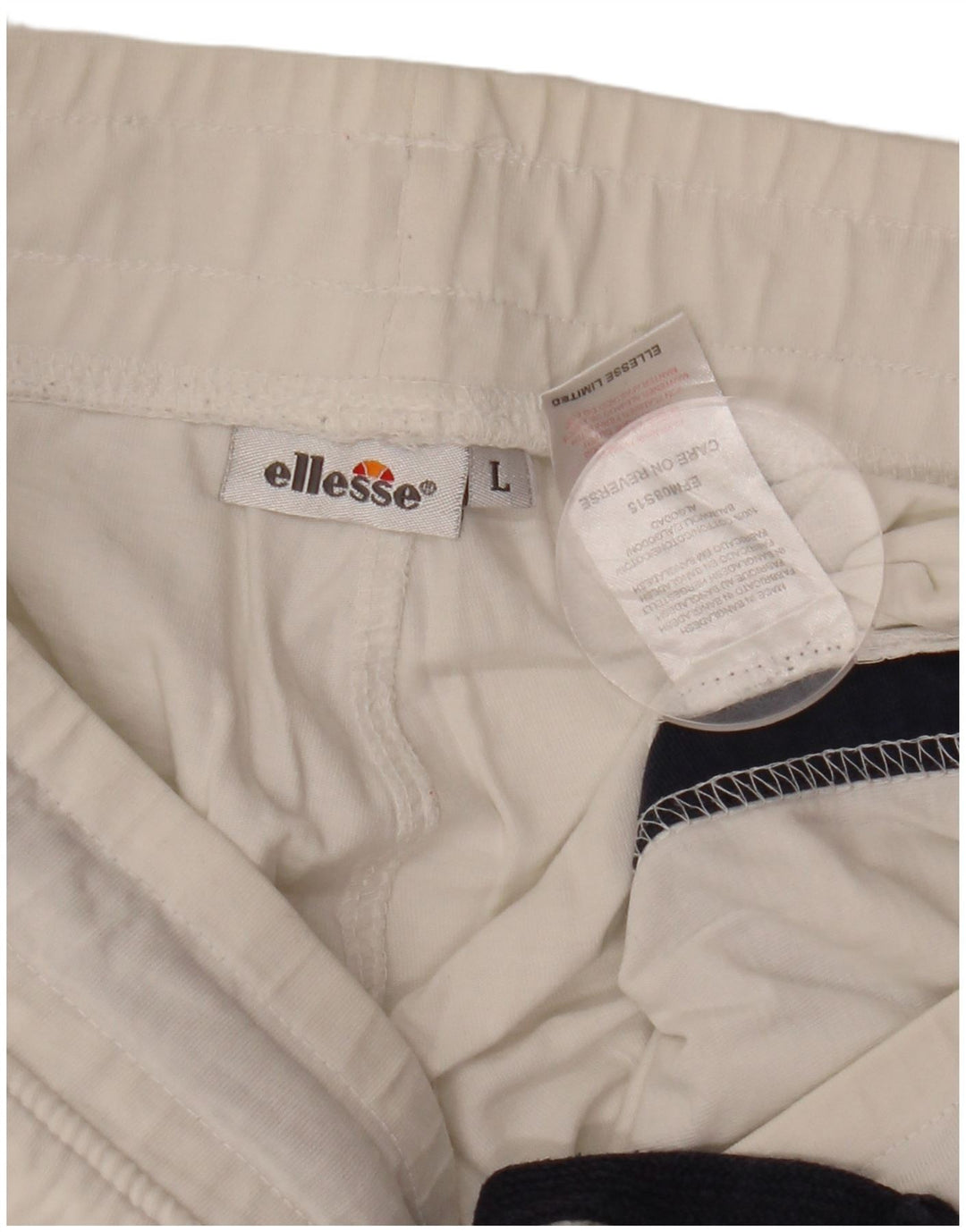 Pantaloni scurți sport grafic Ellesse pentru femei UK 16, mare, alb, bumbac