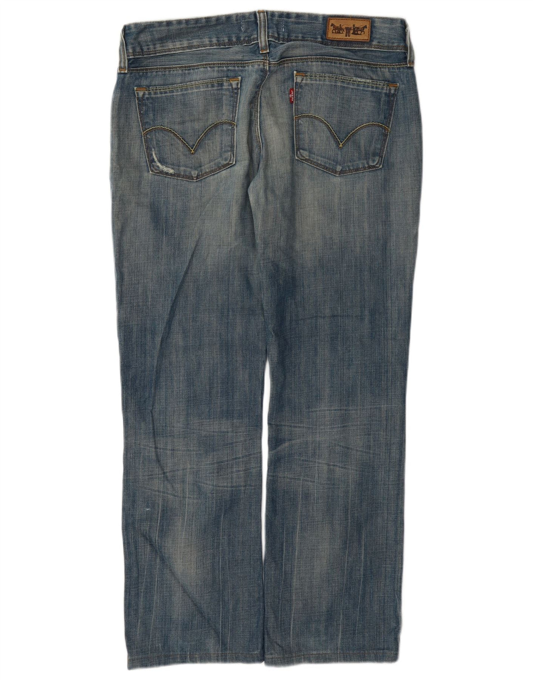 Blugi drepți distressed 570 Levi's pentru femei L32 L28 Bumbac albastru