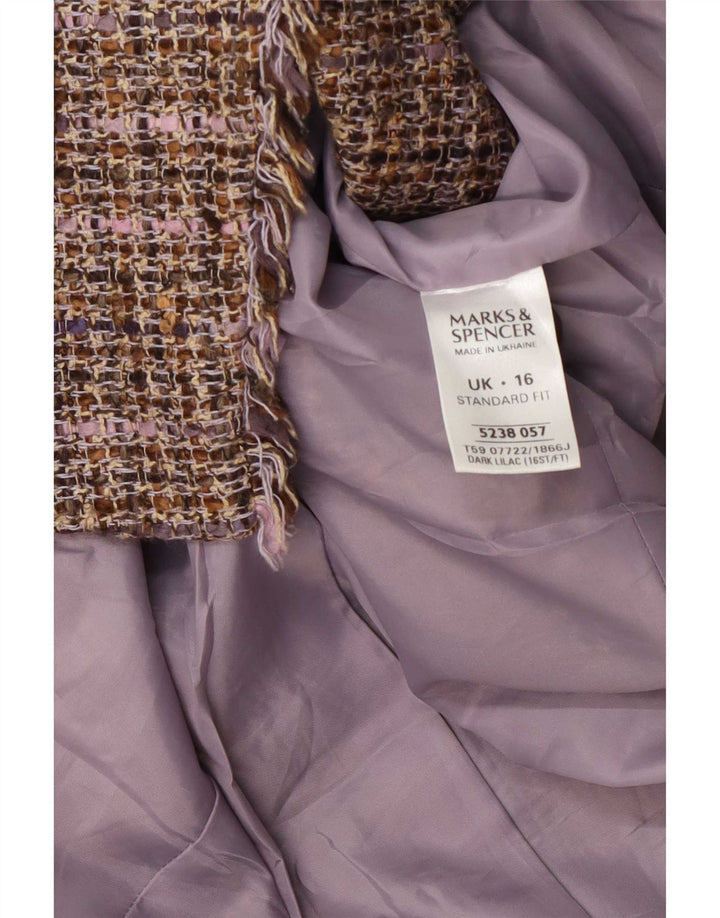 Jachetă pentru femei Marks & Spencer cu 1 nasture, UK 16, mare, mov