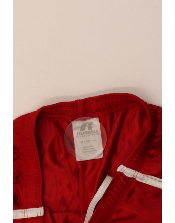 Pantaloni scurți sport Russell Athletic pentru femei UK 10 Poliester roșu mic