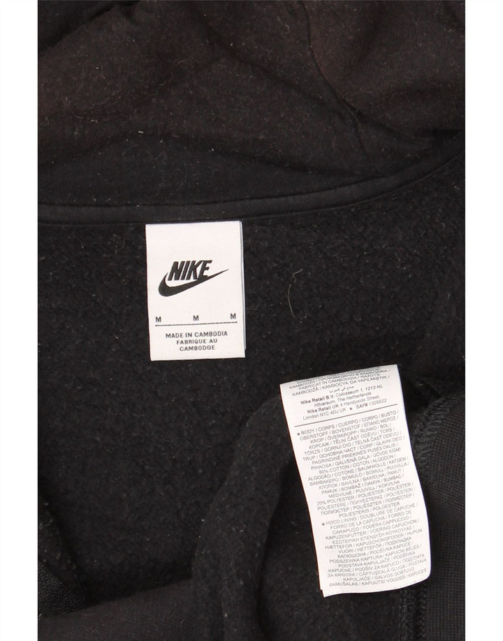 Pulover Nike pentru bărbați, cu fermoar, bumbac mediu negru