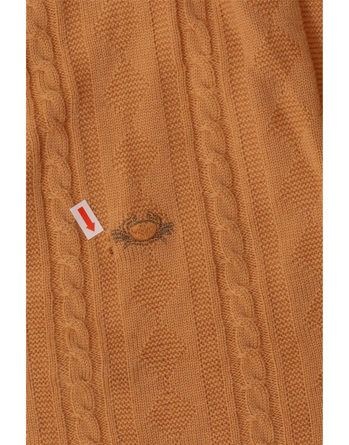 IL GRANCHIO Pulover cardigan pentru bărbați, galben mare, lână virgină Clasic