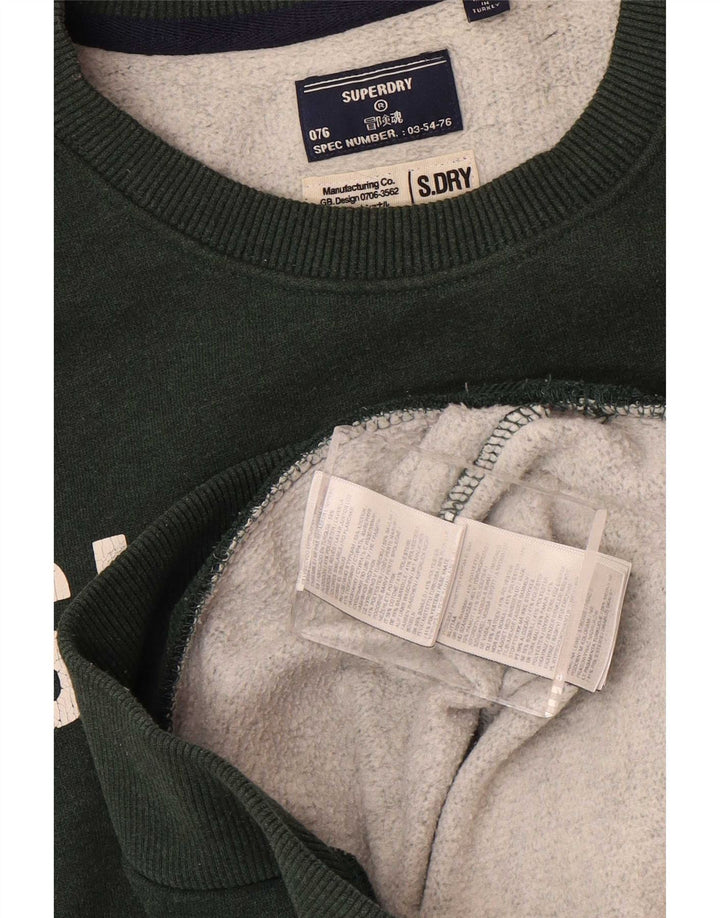 Pulover grafic Superdry pentru bărbați, bumbac mare, verde