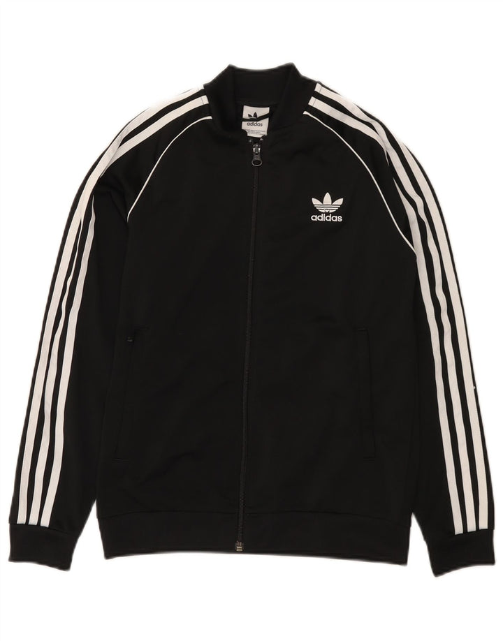 Jachetă de trening pentru băieți Adidas 11-12 ani, poliester negru