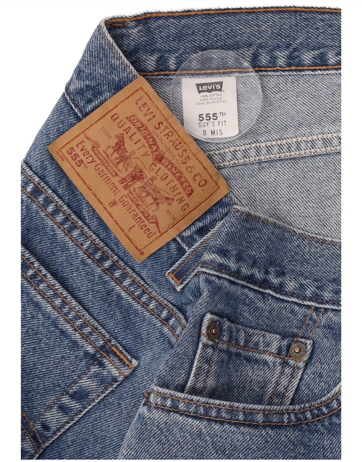 Pantaloni scurți Levi's 555 Denim US 8 Medium W28 Blue Bumbac