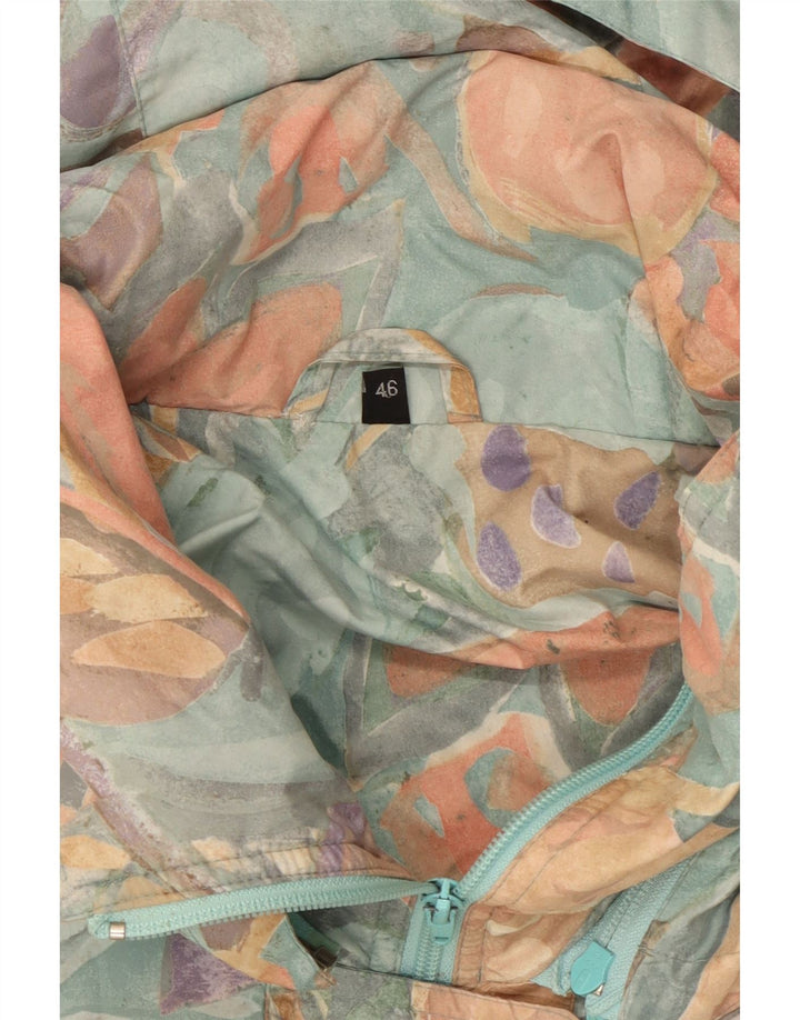 Jachetă de ploaie Vintage pentru femei cu glugă IT 46 mare, multicoloră, florală
