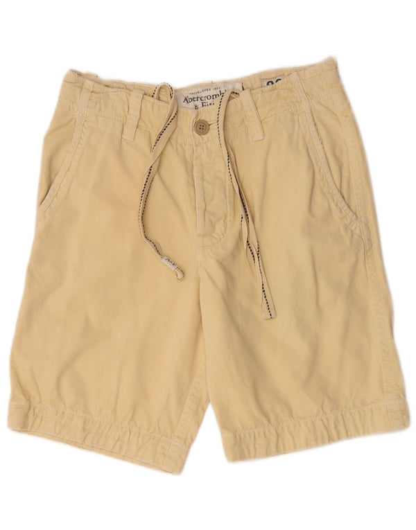 Pantaloni scurți chino pentru bărbați Abercrombie & Fitch W28 Small Beige Bumbac