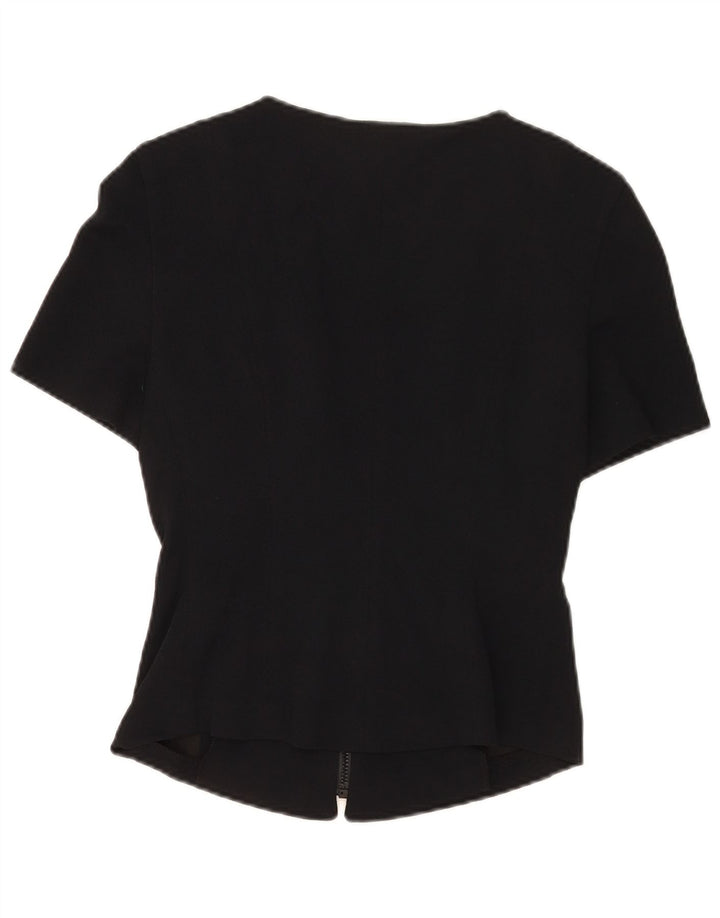Bluză cămașă cu mânecă scurtă pentru femei Seeler EU 36 Small Black Viscose