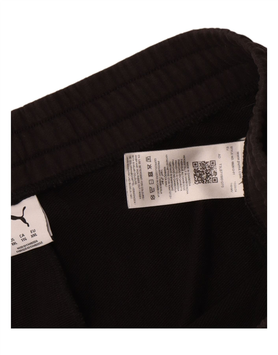 Pantaloni de trening Puma pentru bărbați 2XL, bumbac negru