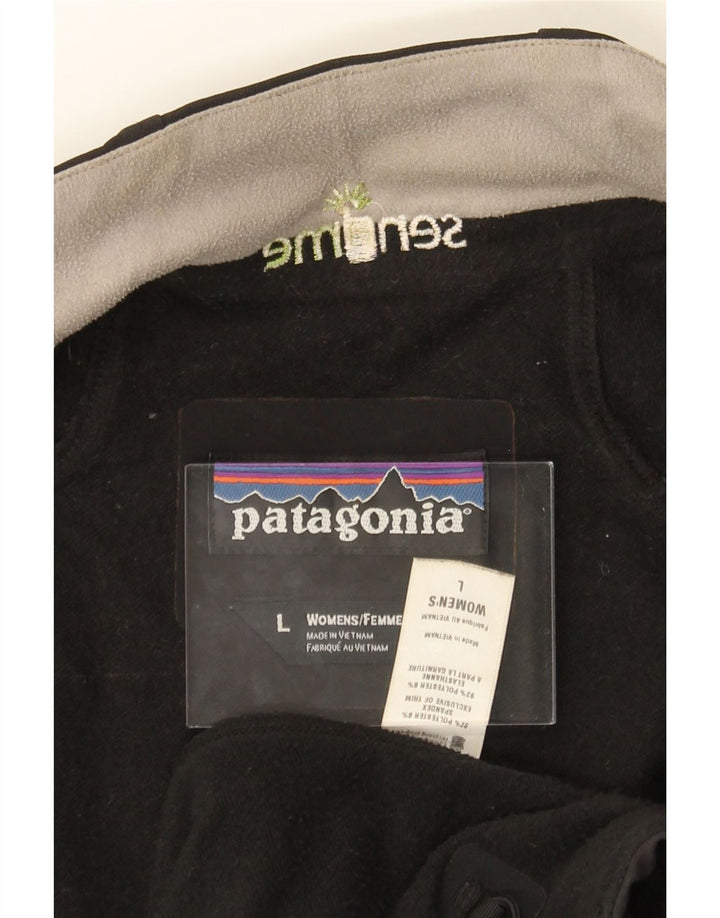 PATAGONIA Womens Tracksuit Top Jacket UK 16 Large Black Polyester Vintage Patagonia and Second-Hand Patagonia from Messina Hembry 