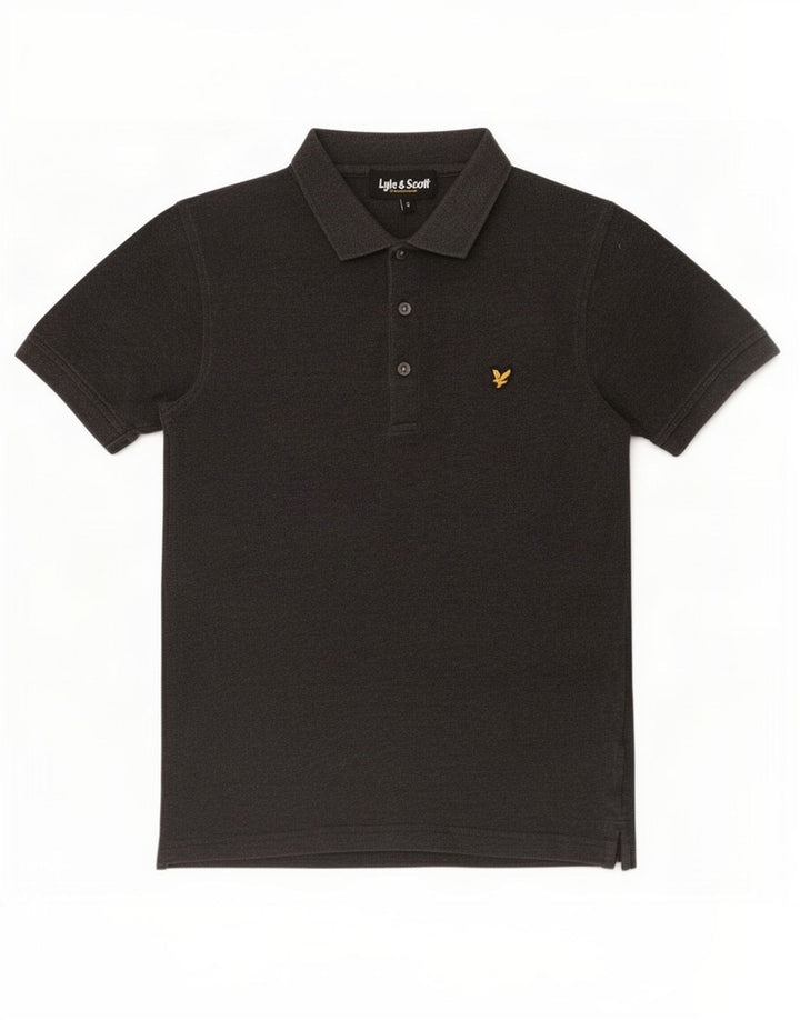 Tricou polo pentru bărbați Lyle & Scott, bumbac gri mic