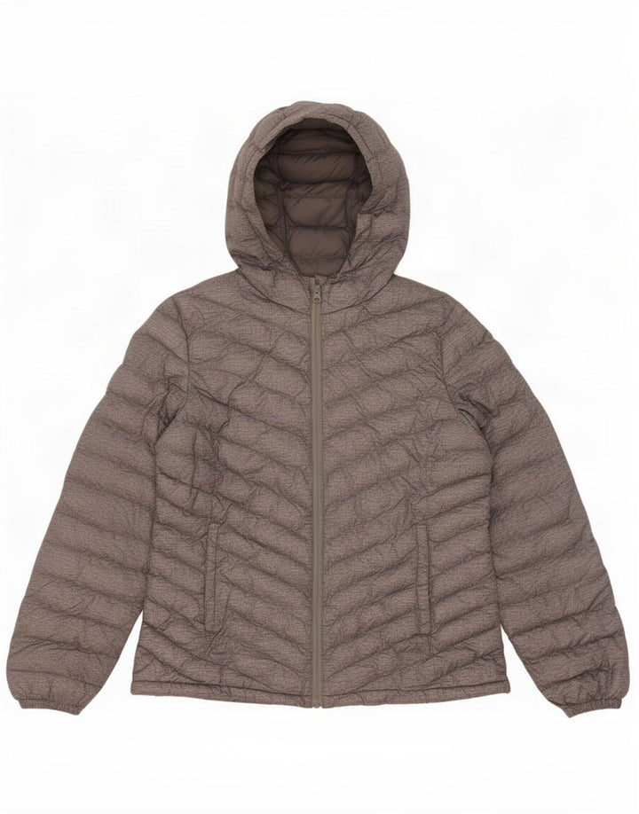 Mountain Warehouse Womens Hooded Padded Jacket UK 14 Large Grey Polyester