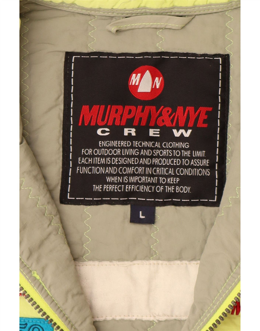 Murphy & Nye Gilet grafic căptușit pentru bărbați UK 40, mare, galben din poliamidă