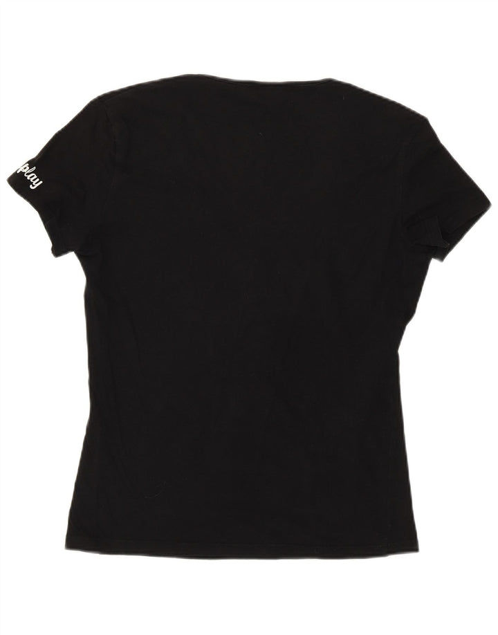Tricou grafic pentru femei REPLAY Top UK 18 XL Negru