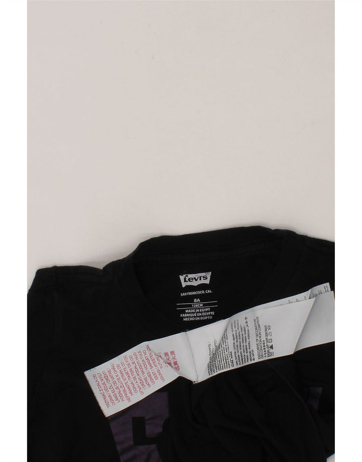 ADIDAS Boys Graphic Top Long Sleeve 7-8 Years Black Cotton Vintage Adidas and Second-Hand Adidas from Messina Hembry 