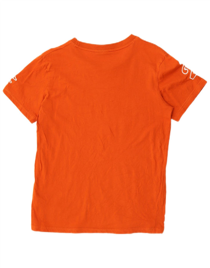 Tricou grafic pentru bărbați Umbro Top din bumbac portocaliu mediu