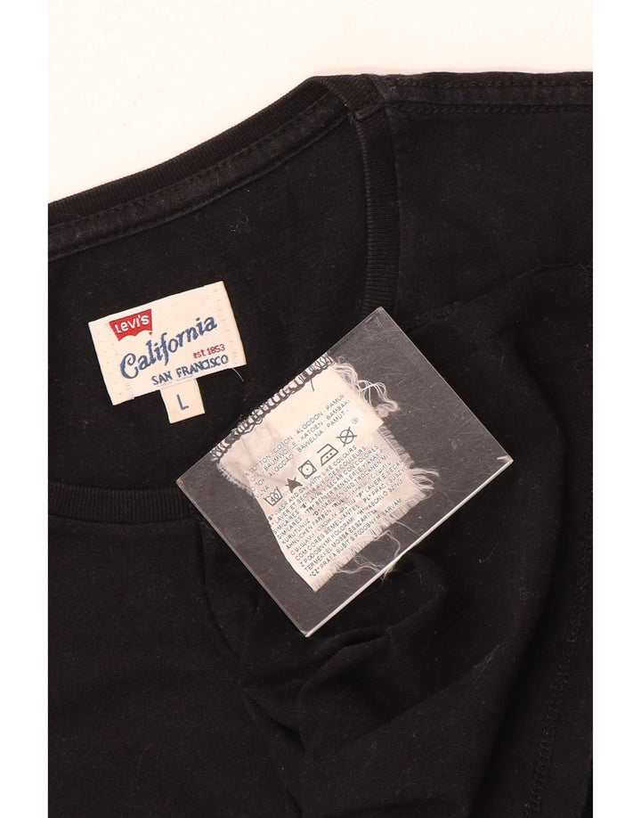 Tricou pentru bărbați Levi's Top mare din bumbac negru