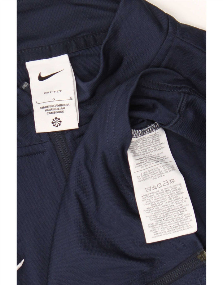 Jachetă de top pentru trening Nike Dri Fit pentru bărbați, mare, albastru, poliester