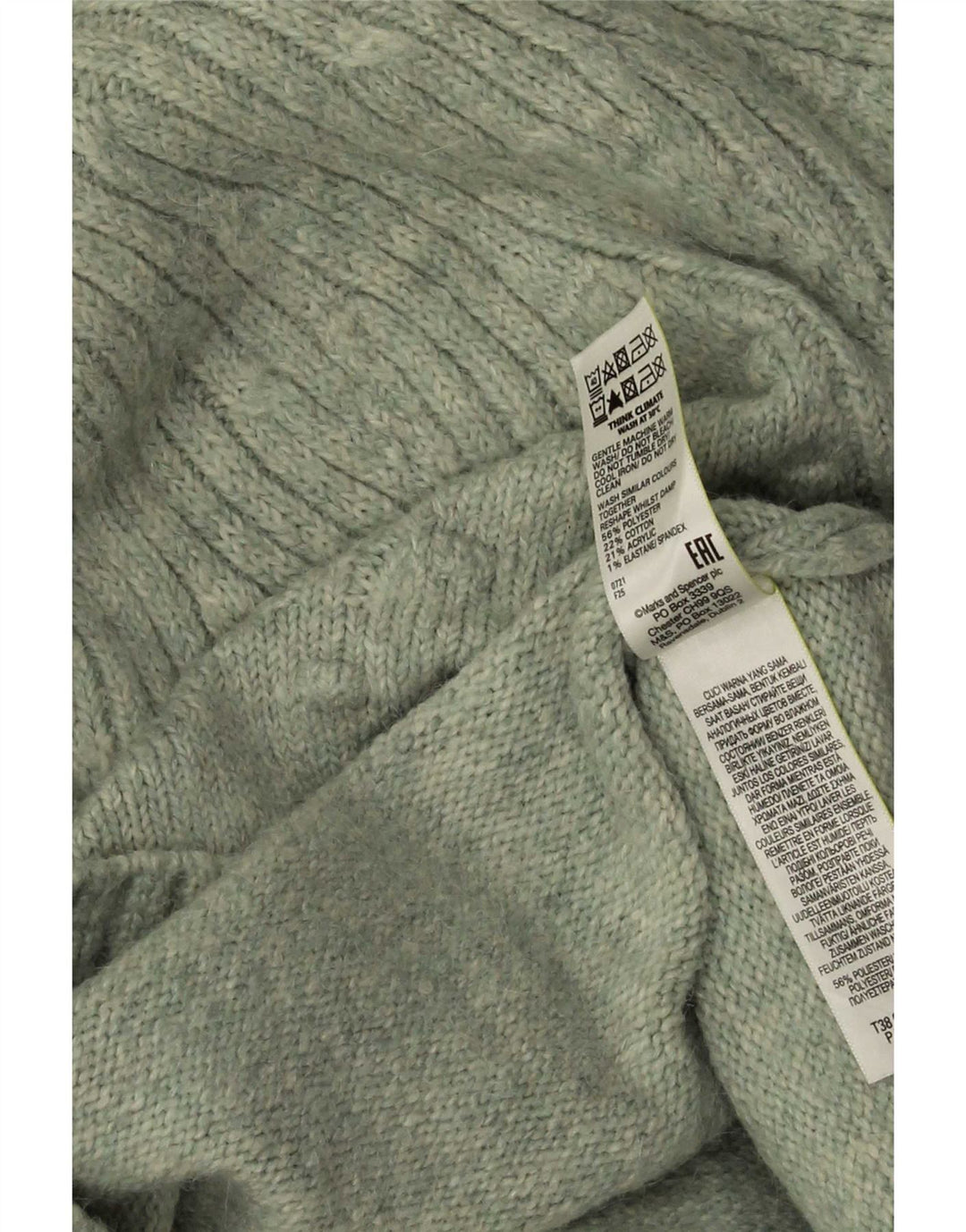 Pulover cu gât țestoasă pentru femei Marks & Spencer UK 14 verde mediu