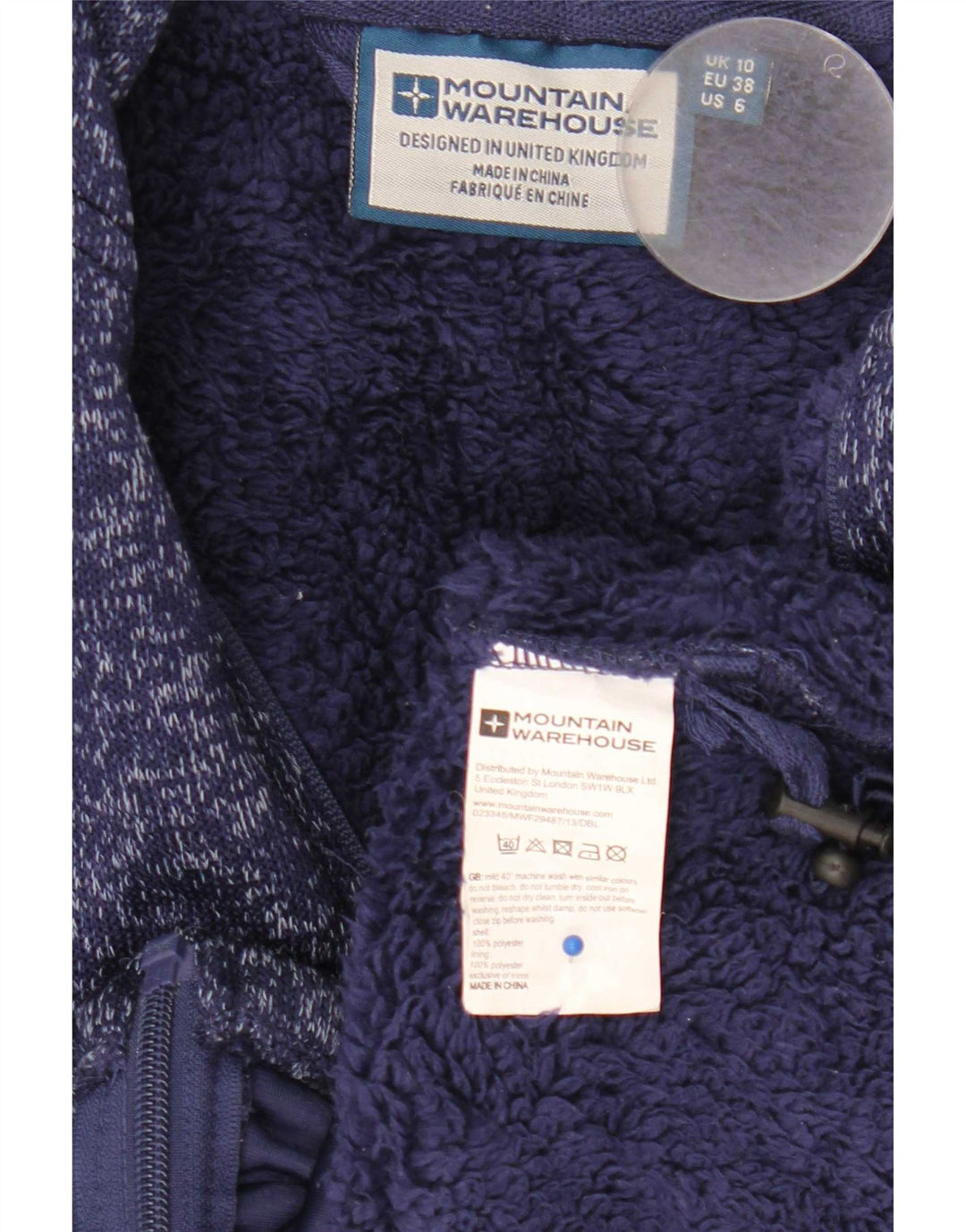 Jachetă de trening pentru femei Mountain Warehouse UK 10 Small Bleumarin