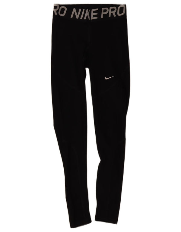 Leggings Nike Dri Fit Graphic pentru femei UK 8 Small Black