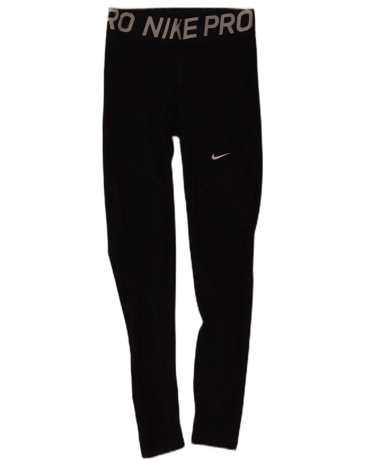 Leggings Nike Dri Fit Graphic pentru femei UK 8 Small Black