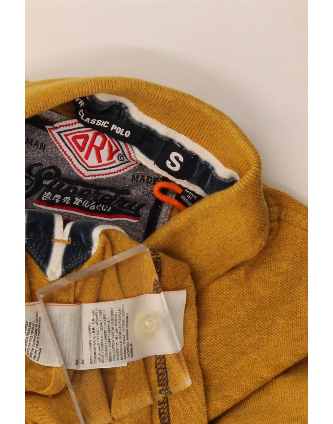 Tricou polo pentru bărbați SUPERDRY, bumbac portocaliu mic