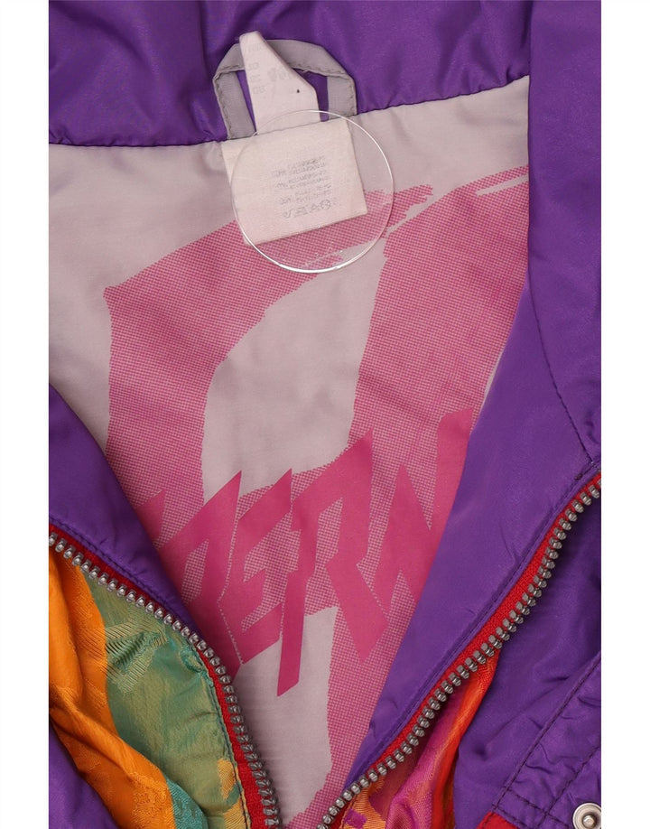 Jachetă de schi supradimensionată pentru femei Vintage IT 44/46 Medium Red Colorblock