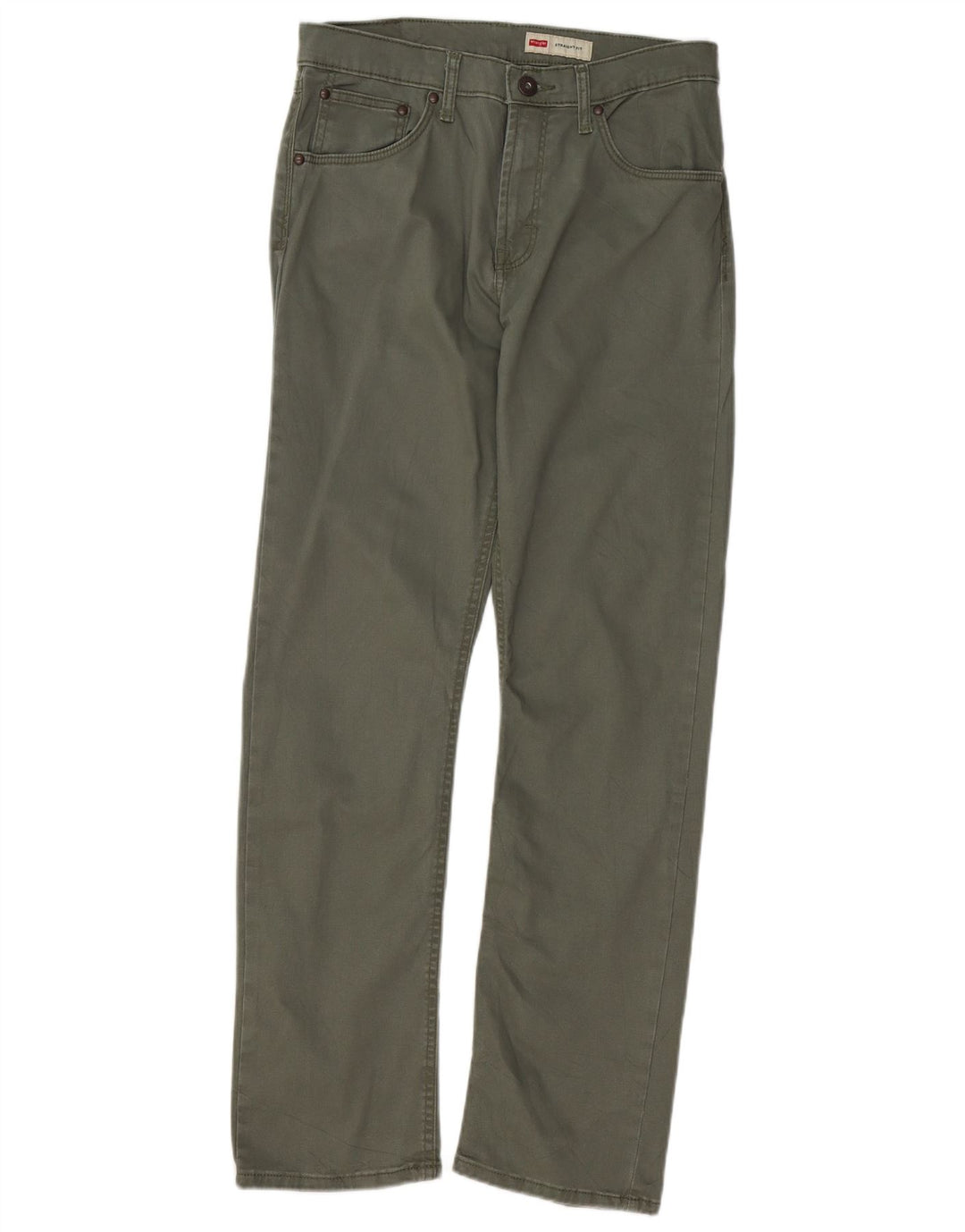 Pantaloni casual drepti pentru bărbați WRANGLER L30 L30 bumbac verde