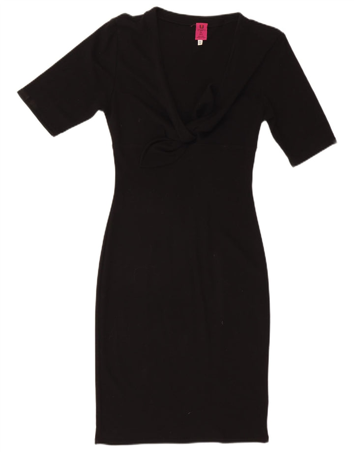Ungaro rochie bodycon pentru femei UK 10 Small Black